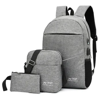 Рюкзак из трех частей, мужской компьютерный рюкзак для отдыха, школьная сумка для младших классов средней школы, корейская женская дорожная сумка на открытом воздухе