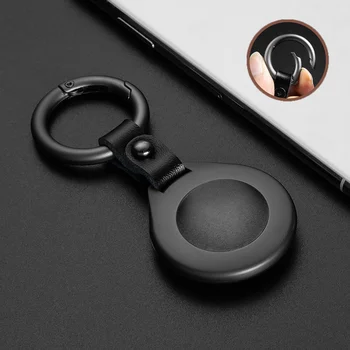Новый Высококачественный металлический чехол для Apple Airtags GPS, защитный чехол для устройства защиты от царапин с кожаным брелоком
