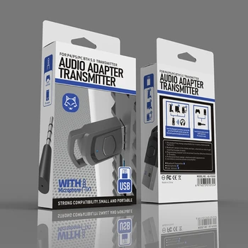 Bluetooth-совместимый Адаптер 5.0 AUX Аудиоприемник Передатчик для ПК Автомобильный USB микрокомпьютер Настольный Беспроводной Новый челночный корабль