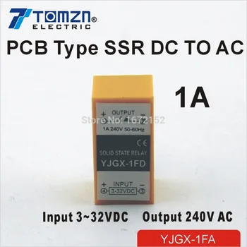 1DA PCB SSR вход 3-32 В постоянного тока, нагрузка 240 В переменного тока, однофазные печатные платы, твердотельное реле переменного тока