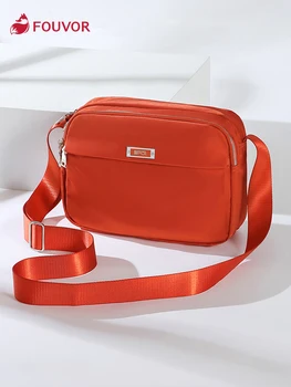 Женская сумка-мессенджер Fouvor 2023, Нейлоновая сумка большой емкости, Элегантная парусиновая Модная Оксфордская офисная женская сумка на плечо 6026-04