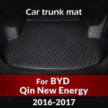 Коврик в багажник автомобиля для BYD Qin New Energy 2016 2017 Пользовательские Автомобильные Аксессуары Для украшения интерьера Автомобиля