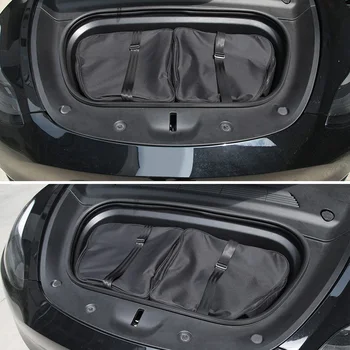 Сумка для хранения в переднем багажнике автомобиля для Tesla Модель 3 Модель Y 2016-2023 Портативный Открытый Органайзер Коробка-холодильник Водонепроницаемый изоляционный мешок