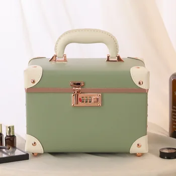 2023 Новый ретро-14-дюймовый мини-мультяшный чемодан для макияжа