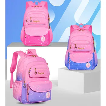 Школьный рюкзак Принцессы начальной школы для девочек, школьный ранец для учащихся 1-3-6 классов, Водонепроницаемые детские школьные сумки для детей Mochila New