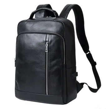Новый мужской рюкзак EUMOAN, деловой кожаный рюкзак, мужская дорожная сумка для компьютера из воловьей кожи большой емкости