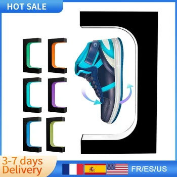 7 цветов, Магнитная Плавающая подставка для демонстрации обуви, Левитационный держатель для кроссовок со светодиодной подсветкой для левитации рекламного магазина