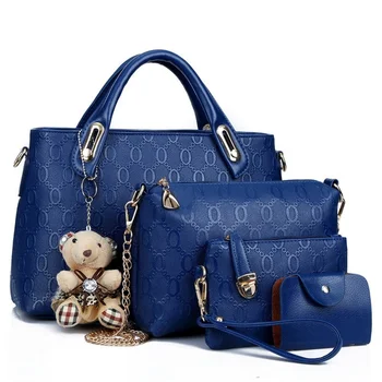 Новая сумка, сумки с медведем, набор из четырех предметов, Женская сумка-мессенджер, Модная женская сумка, ручная сумка, сумки-портмоне для женщин