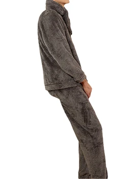 Пижамный комплект для всей семьи, уютные фланелевые топы с эластичными брюками и шарфом, Пижама для сна