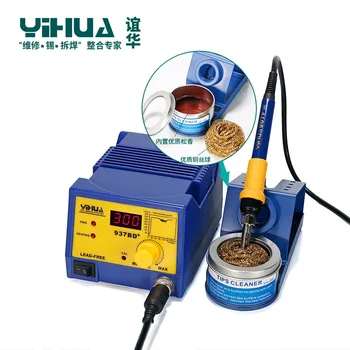 Цифровая светодиодная автоматическая температурная паяльная станция с паяльником большой мощности YIHUA-937BD +