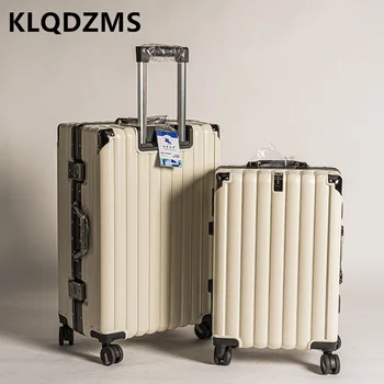 KLQDZMS Усовершенствованный Багаж с алюминиевой Рамой, Высококачественный Утолщенный износостойкий Чемодан на тележке 20 