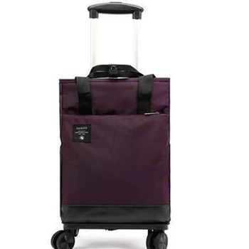 Женская дорожная сумка-тележка, женская сумка для ручной клади, сумка для покупок, дорожный рюкзак на колесиках, сумка для багажа для короткой поездки