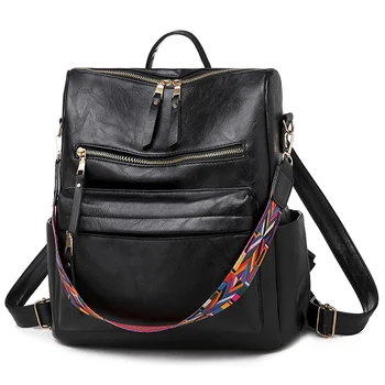 Модный Женский рюкзак из искусственной кожи, Повседневный школьный рюкзак для девочек-подростков, дорожный рюкзак, Многофункциональные сумки Mochila
