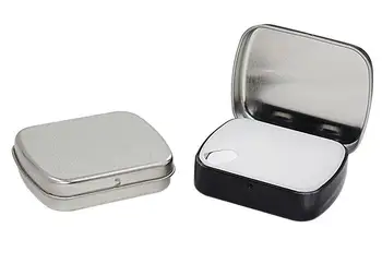 20 шт./лот, 60x47x15 мм, мятная жестяная коробка, маленькая подарочная коробка для ювелирных изделий, коробка для жевательной резинки, черный, серебристый, золотой, белый цвет