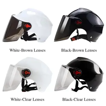 Шлем для электрического скутера С козырьком, Летнее Дышащее Защитное Мотооборудование, Женщины, Мужчины, Легкие Аксессуары для Мотобайков, Безопасные Кепки