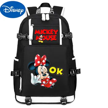 Disney 2023, Модный Женский Студенческий рюкзак с Микки Маусом, Школьная сумка для ноутбука, рюкзак для девочек