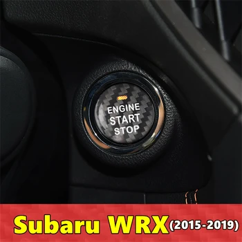 Для Subaru WRX Кнопка запуска двигателя автомобиля, Крышка из настоящего Углеродного волокна, Наклейка 2015 2016 2017 2018 2019