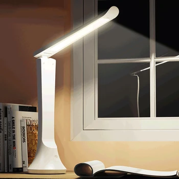 Складной Настольный Светильник с сенсорным датчиком, 3 Уровня Затемнения, USB Перезаряжаемый светодиодный Ночник, Защита глаз, Настольная лампа для чтения студенческих книг