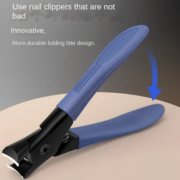 Новые Кусачки для ногтей с защитой от брызг, специальные кусачки для толстых твердых ногтей, Одинарные кусачки для ногтей, бытовые кусачки для ногтей Большого Размера