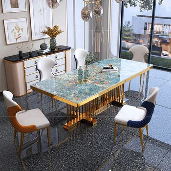 Современный мраморный обеденный стол и Стулья В Сочетании с Рестораном Rock Nordic Бытовая столовая Nordic Прочная мебель