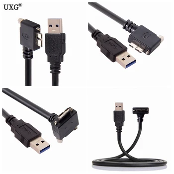 USB 3.0 a-b Под углом 90 градусов Вправо и влево, вверх и вниз Micro B USB 3.0 С фиксирующими винтами Для крепления кабеля передачи данных 1,2 м 3 м 5 м