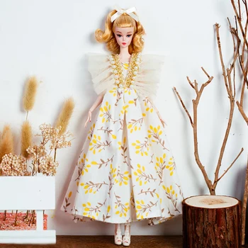 Свадебное платье ручной работы 30 см, наряды для кукол Барби, платье продвинутой индивидуальной принцессы для куклы Барби, Аксессуар, игрушка 1/6