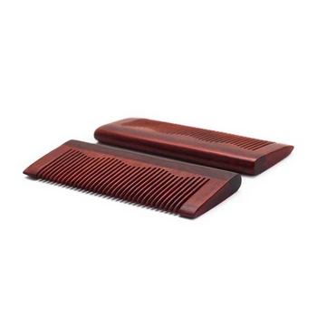 Классическая деревянная расческа с мелкими зубьями ручной работы карманного размера для распутывания волос женщин и мужчин