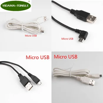 Разъем питания постоянного тока, разъем адаптера USB, Преобразование в Micro USB, Белый, Черный, L-Образный прямоугольный разъем с кабелем для подключения шнура