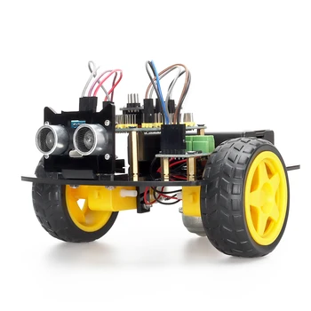 Новый Умный автомобильный комплект 2WD для проекта программирования Arduino, простой в сборке, Забавный набор для школьного обучения с кодами + Электронное руководство