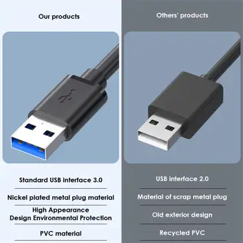Подключаемый к разъему Мобильный жесткий диск, Кабель для передачи данных USB 3.0, Радиатор ноутбука, двухголовый USB-кабель для передачи данных типа 