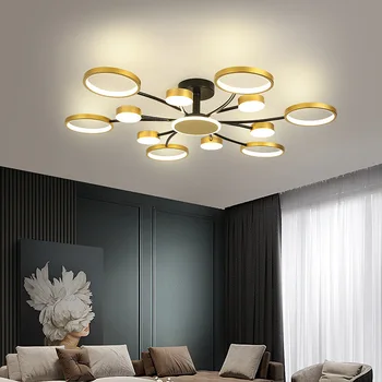 Светодиодный потолочный светильник для гостиной, столовой, Модной Спальни, столовой, домашних круглых Ламп