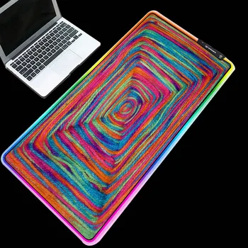 Mairuige Изысканный USB коврик для мыши с красочным рисунком, RGB настольный коврик, светодиодное освещение, компьютерная клавиатура, незаменимая накладка