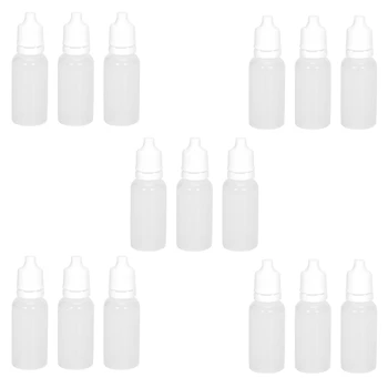 500ШТ 15 мл Пустых пластиковых Бутылок с Капельницей для жидкости для глаз, Бутылочки для Пипетки многоразового использования