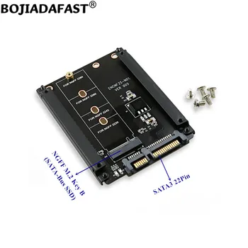 SATA 3,0 15 + 7Pin К M.2 NGFF B-Key SSD Конвертер Карта-адаптер 6 Гбит/с Для 2230 2242 2260 2280 2,5 