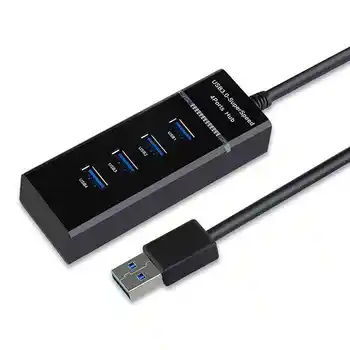 Портативный высокоскоростной USB-концентратор с несколькими USB-портами 3 0, 4 порта, 5 Гбит/с, USB-концентратор, разветвитель, кабель-адаптер