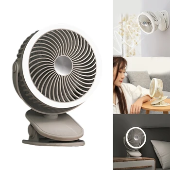 Светильник-вентилятор для кровати, Настольные вентиляторы для дома, Кемпинга, 3 Скорости USB-вентилятора, сильный поток воздуха, 1000 мАч, бесшумный