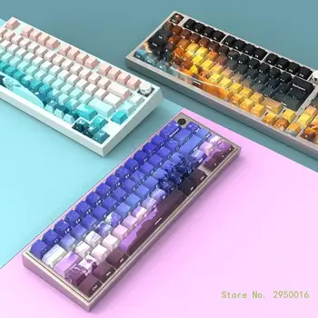 Колпачки для клавиш Double Shot PBT 125 клавиш Светло-вишневого цвета с подсветкой DyeSub для механической клавиатуры MXSwitches