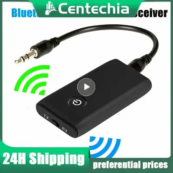 Черный беспроводной аудиопередатчик, совместимый с Bluetooth, Беспроводной передатчик 5.0, заряжаемый аудиоприемник, адаптер Hi-Fi