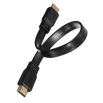 Короткий штекер от мужчины к мужчине, плоский кабельный шнур Full HD для аудио-видео HDTV TV