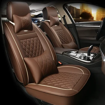 HLFNTF Кожаные Чехлы для автомобильных сидений Hyundai solaris ix35 i30 ix25 Elantra accent tucson 2016 автомобильные аксессуары для стайлинга автомобилей