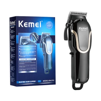 Электрическая машинка для стрижки волос Kemei, профессиональный парикмахерский Триммер для волос и бороды для мужчин, Электробритва с лезвием из углеродистой стали, машинка для стрижки волос