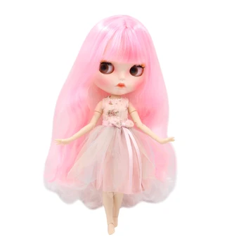 ICY DBS Blyth кукла обнаженного телосложения 1/6 bjd с длинными вьющимися розовыми смешанными волосами и новым матовым лицом BL1361215