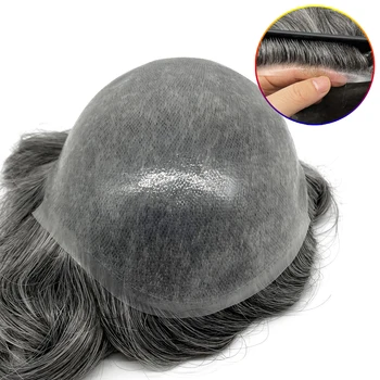 Незаметимый мужской парик All V Loop, супертонкая система замены волос на коже для мужчин, парик с натуральным волосяным покровом