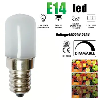 E14 Светодиодная лампа для холодильника Кукурузная лампа для холодильника 86-240 В Светодиодная лампа Белого/теплого белого цвета Заменить галогенную лампу