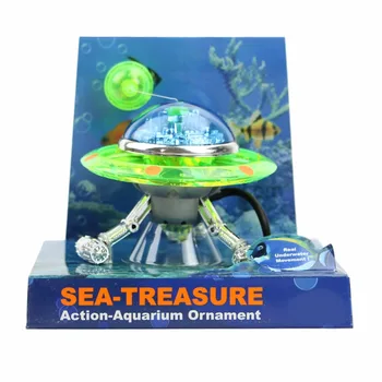 Декор Украшение для аквариума UFO с воздушным эффектом, украшение для аквариума с подводными рыбками