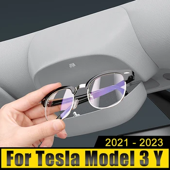 Для Tesla Model 3 Y 2021 2022 2023 2024 Солнцезащитные очки заднего вида на крыше Ящик для хранения Держатель Лоток Аксессуары для модификации интерьера автомобиля