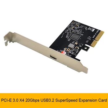 PCI-E3.0x4 USB3.2 Gen2X2 20 Гбит/с сверхскоростная карта расширения промышленного преобразования ASM3242 Карта адаптера чипа
