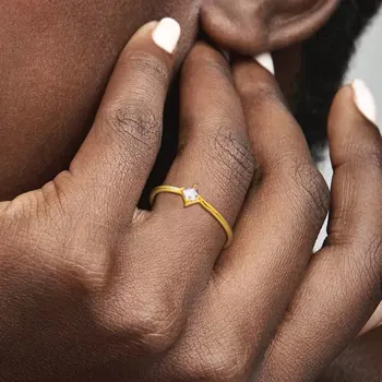 Обручальное кольцо с кубическим цирконием, Брендовое Обручальное кольцо для женщин, Квадратные Кольца из нержавеющей стали с фианитами Толщиной 1,5 мм