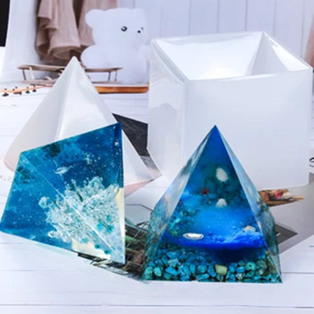 DIY Большая пирамидальная форма из смолы, Литье силиконовых ювелирных форм, Изготовление Дерева жизни, Оргонитовая форма для пирамиды