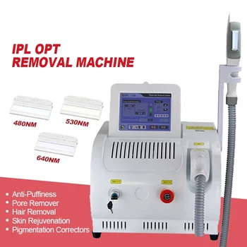 Портативная машина для удаления волос OPT IPL с 3 фильтрами 640 нм 532 нм 480 нм для омоложения кожи, лечения угревой сыпи для салона Постоянного устройства